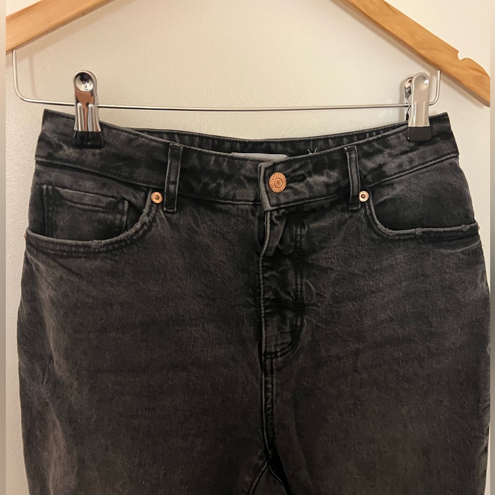 LOFT - Curvy Straight Leg Black Washed Jeans Size 26P